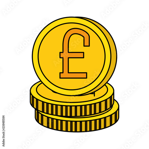 pound sterlings coins icon