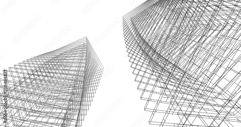 Fototapeta premium architektura tło ilustracja 3d
