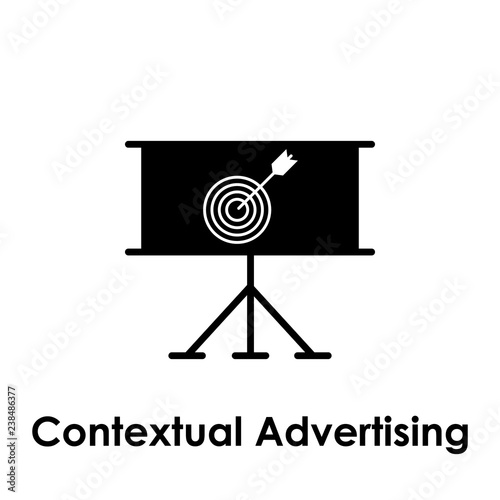 board, target, arrow, contextual advertising icon. One of business collection icons for websites, web design, mobile app