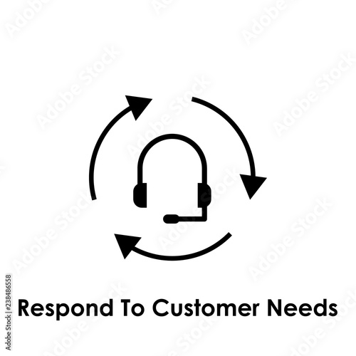 headphone, respond to customer needs icon. One of business collection icons for websites, web design, mobile app