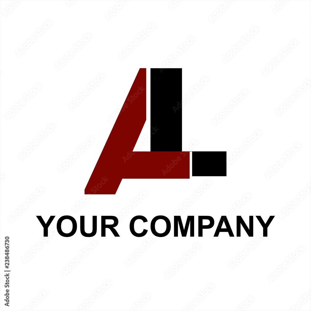 Fototapeta premium AL initials logo