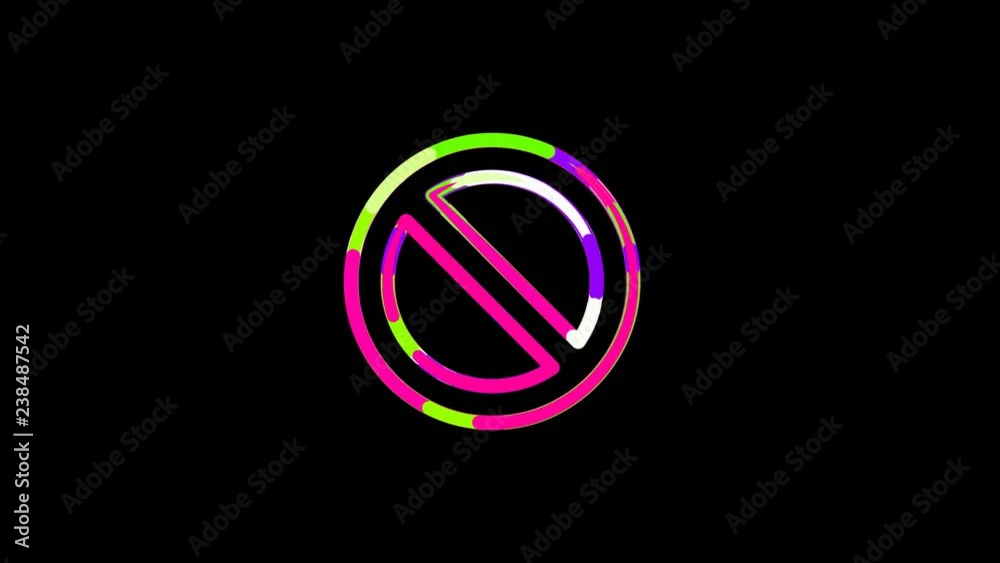 Circles gather in symbol ban. After it crumbles in a line and moves to the camera. Alpha channel black Circles gather in symbol ban. After it crumbles in a line and moves to the camera. Alpha channel black