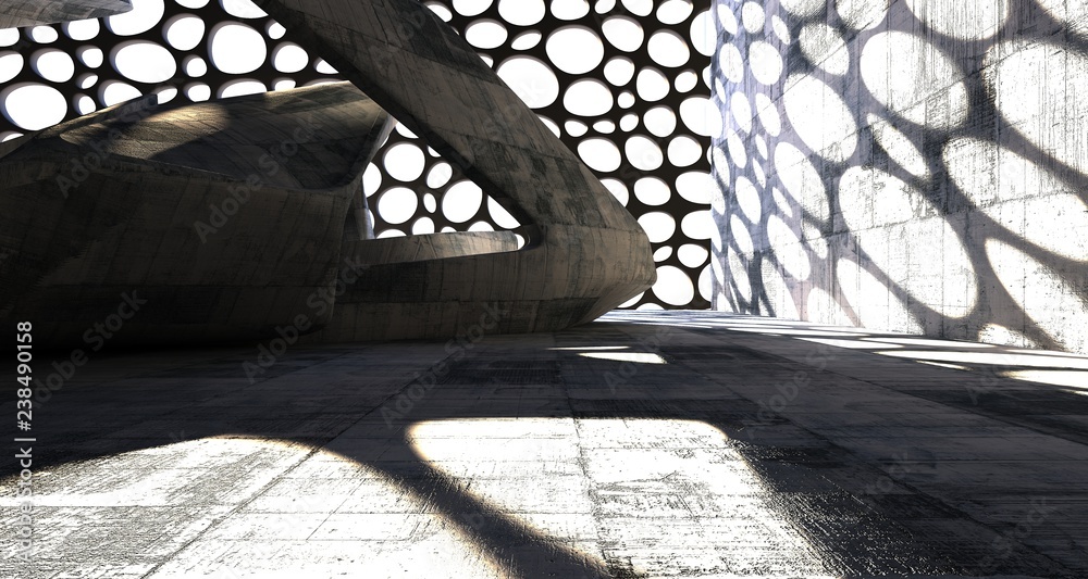 Empty dark abstract concrete smooth interior . Architectural background. 3D illustration and rendering Empty dark abstract concrete smooth interior . Architectural background. 3D illustration and rendering