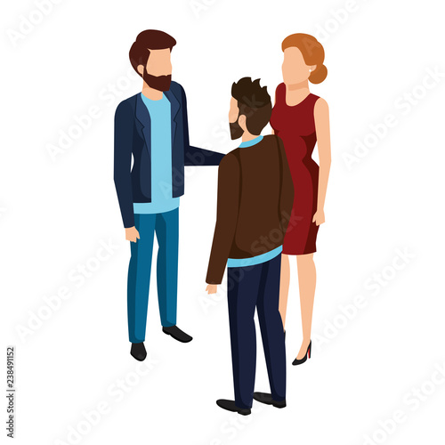 group of business people avatars characters