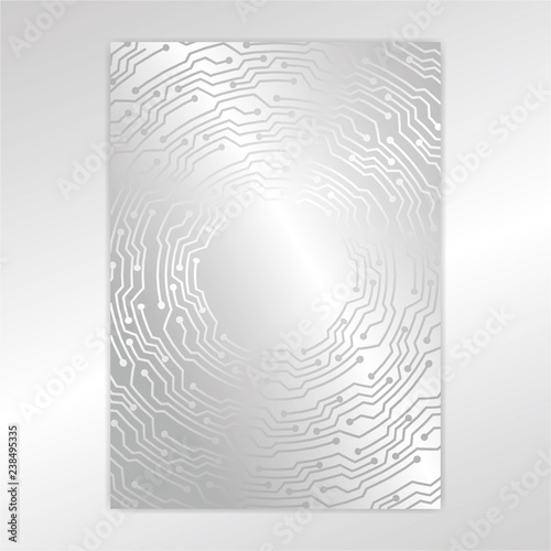 Creative concept metal silver scheme