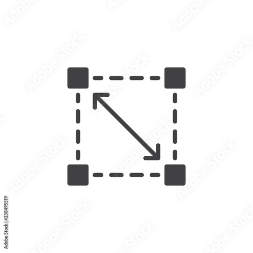 Transformation tool vector icon. filled flat sign for mobile concept and web design. Edit, resize tool simple solid icon. Symbol, logo illustration. Pixel perfect vector graphics