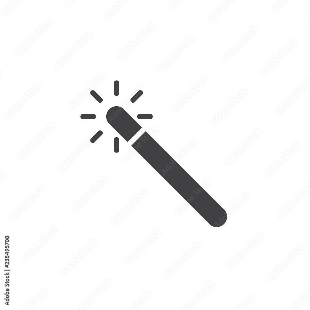 Magic wand vector icon. filled flat sign for mobile concept and web design. Design tools simple solid icon. Symbol, logo illustration. Pixel perfect vector graphics