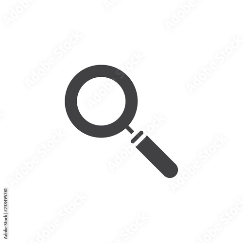 Magnifying glass vector icon. filled flat sign for mobile concept and web design. Search magnifier simple solid icon. Symbol, logo illustration. Pixel perfect vector graphics