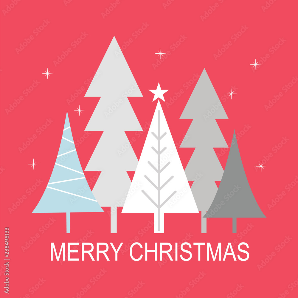 christmas tree greeting card design