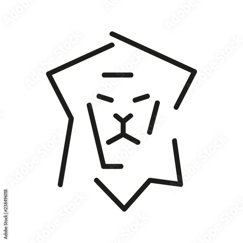 głowa lwa logo wektor