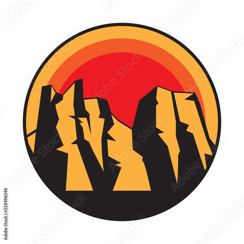 Mountain logo, icon or symbol