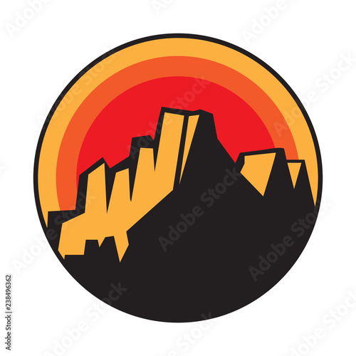 Mountain logo, icon or symbol