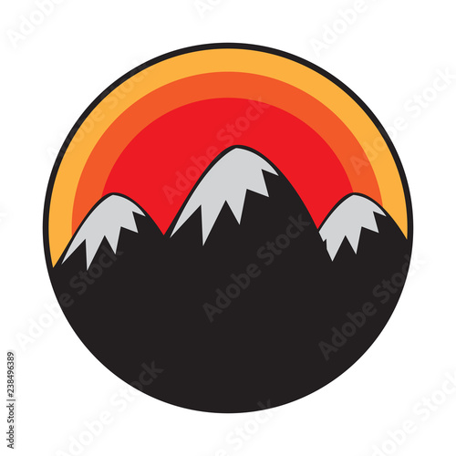 Mountain logo, icon or symbol