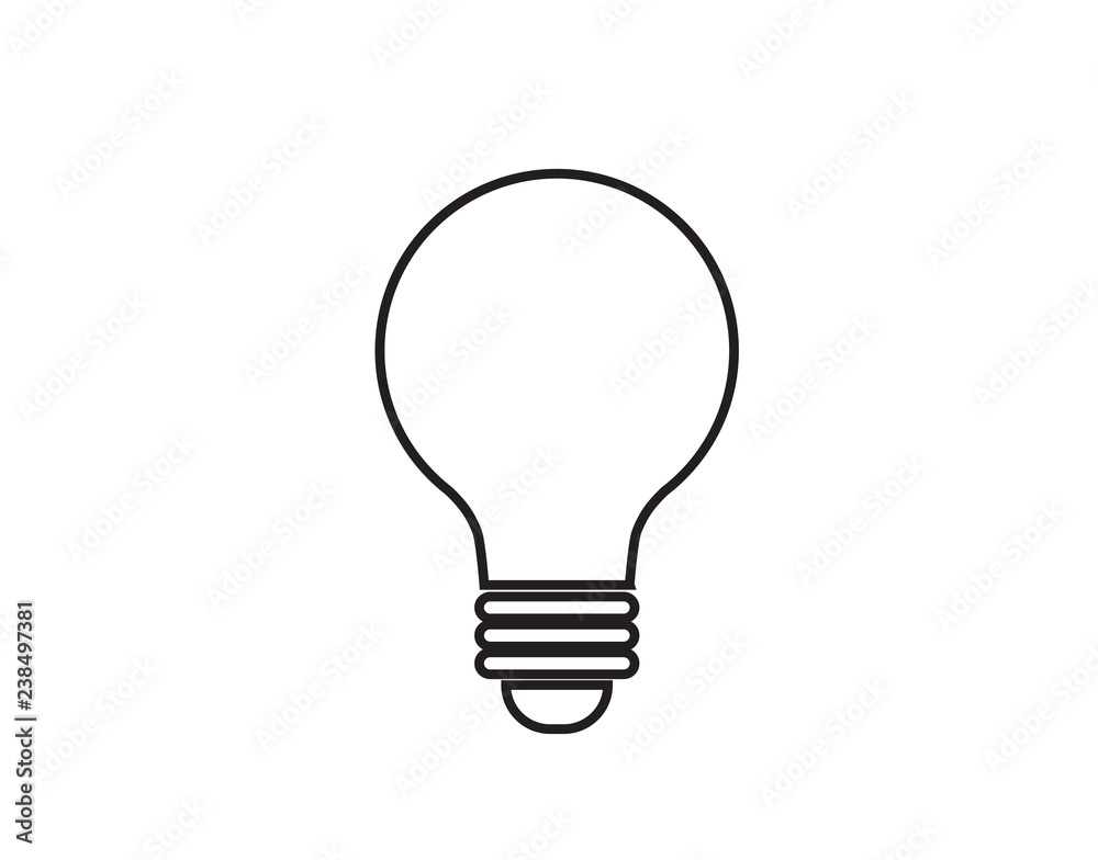 Lamp icon. light bulb icon on white background
Lamp icon. light bulb icon on white background
