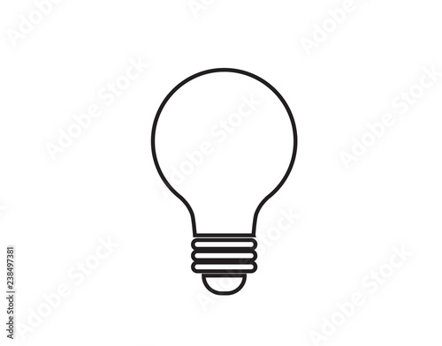  Lamp icon. light bulb icon on white background 