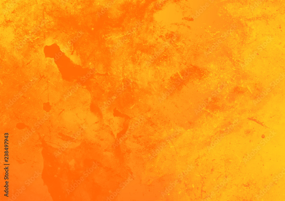 Textured grunge background. Orange and yellow background