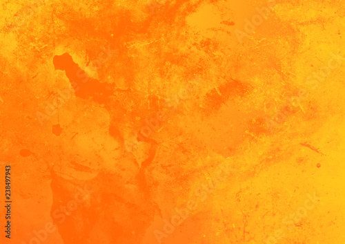 Textured grunge background. Orange and yellow background