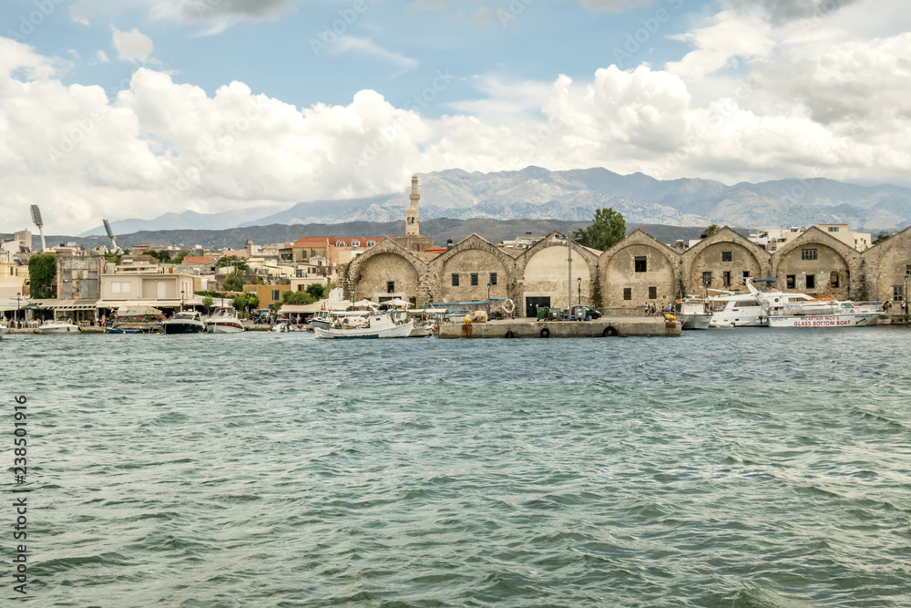 The city of Chania, the old city, from the sea