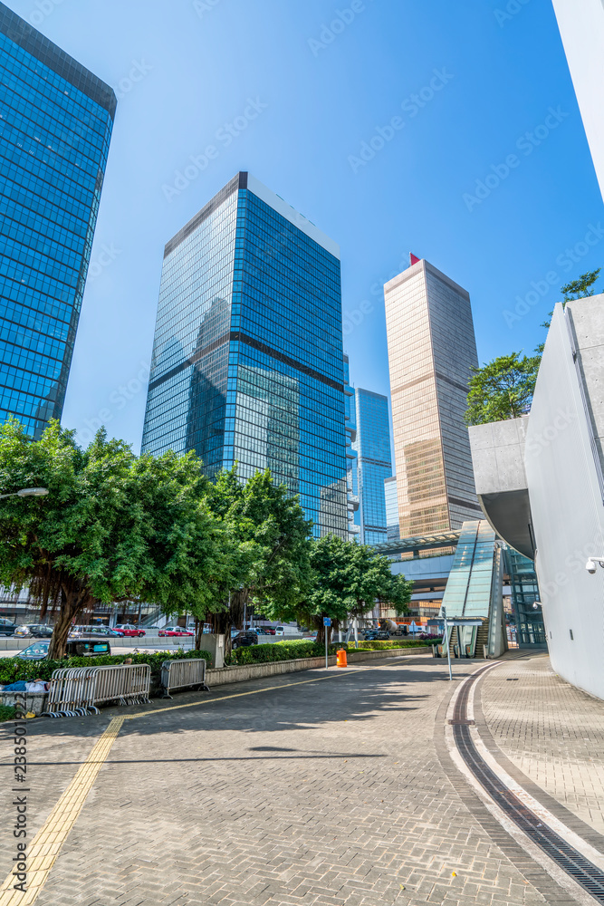 Commercial buildings in Hongkong are low angle, China, Commercial buildings in Hongkong are low angle, China,