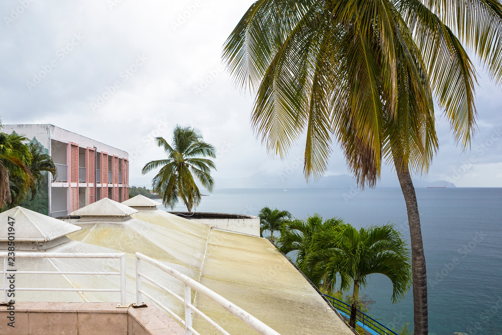 Fototapeta premium Bay on the coast of the city Fort-de-France, Martinique