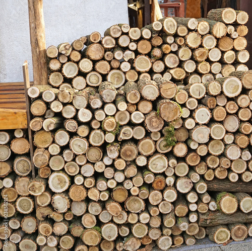 Firewood pile for winter