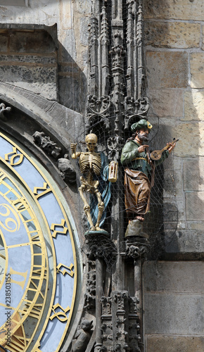 figures of Prague Astronomical Clock in Prague the capital of th photo