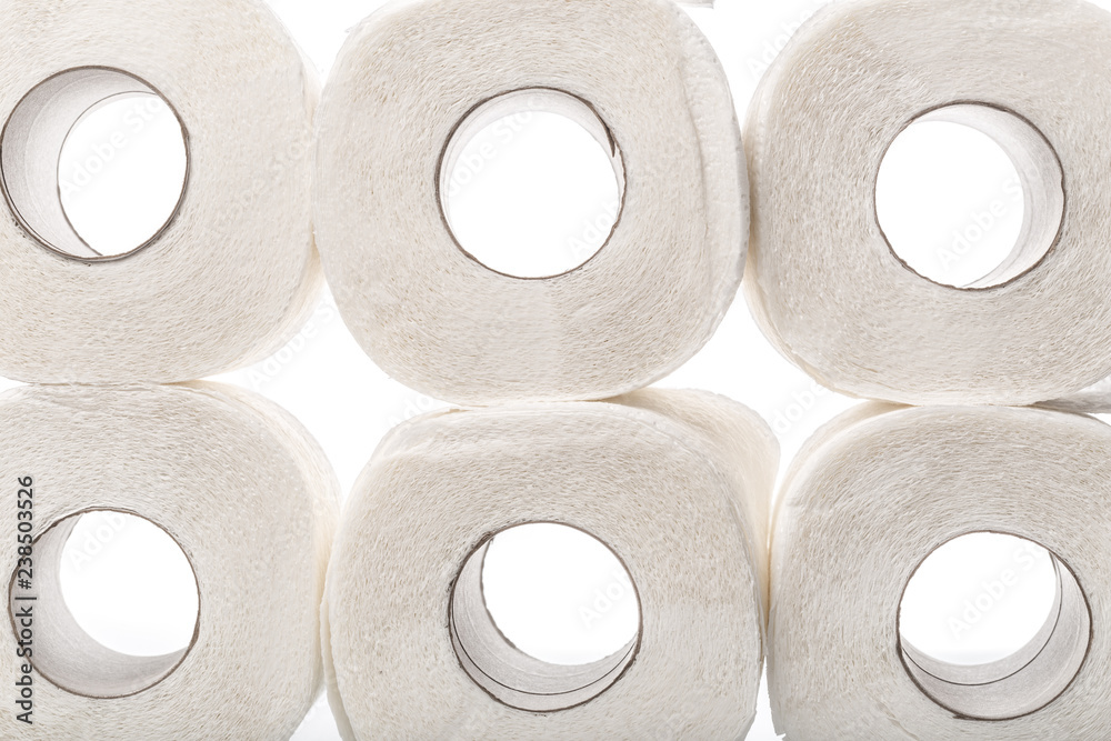 Roll Of Toilet Paper set Isolated On White Background Roll Of Toilet Paper set Isolated On White Background