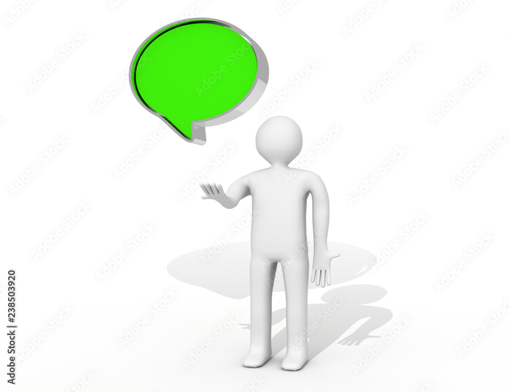 talk balloon on white background. Isolated 3D image talk balloon on white background. Isolated 3D image