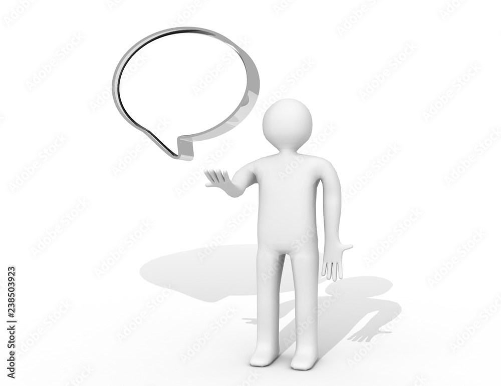 talk balloon on white background. Isolated 3D image talk balloon on white background. Isolated 3D image