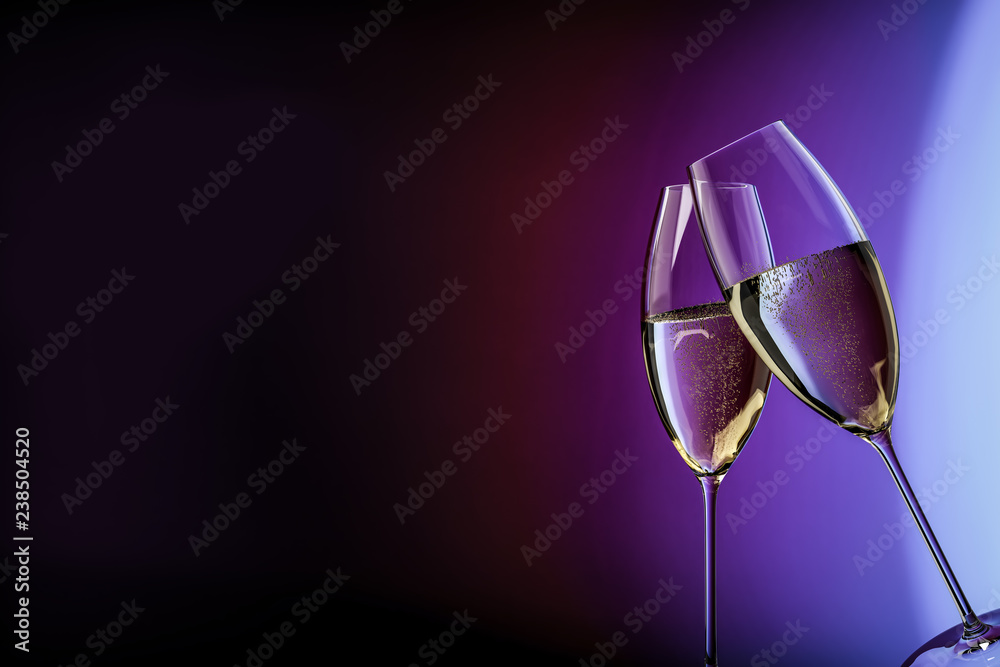 champagne glasses happy birthday clink glasses Stock Photo | Adobe Stock