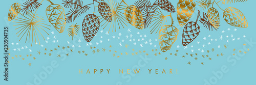 Happy New Year color vector...