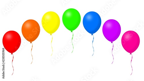 Colorful balloons  illustration