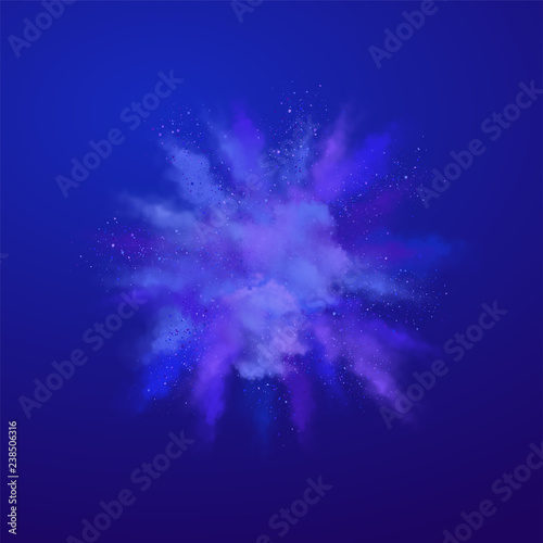 Explosion of Blue Powder