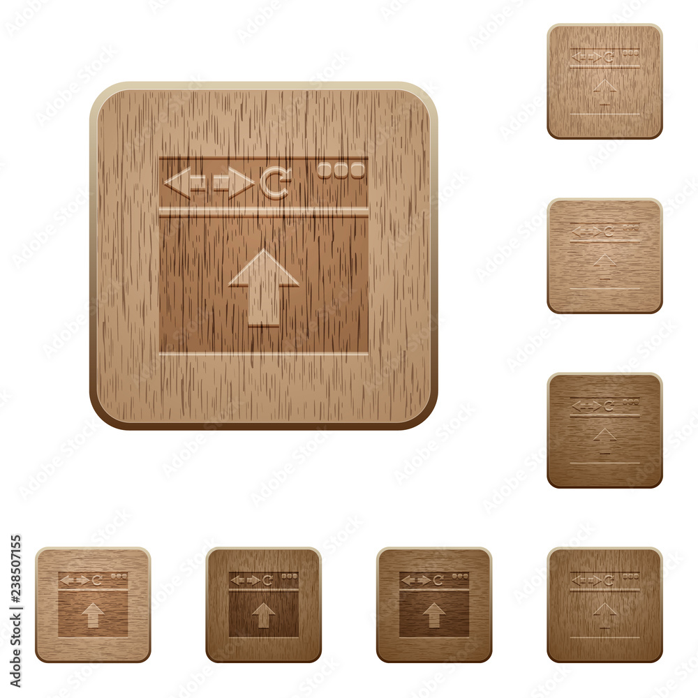 Browser scroll up wooden buttons Browser scroll up wooden buttons