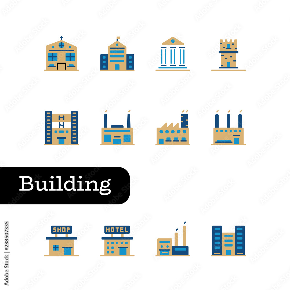 Building icon set