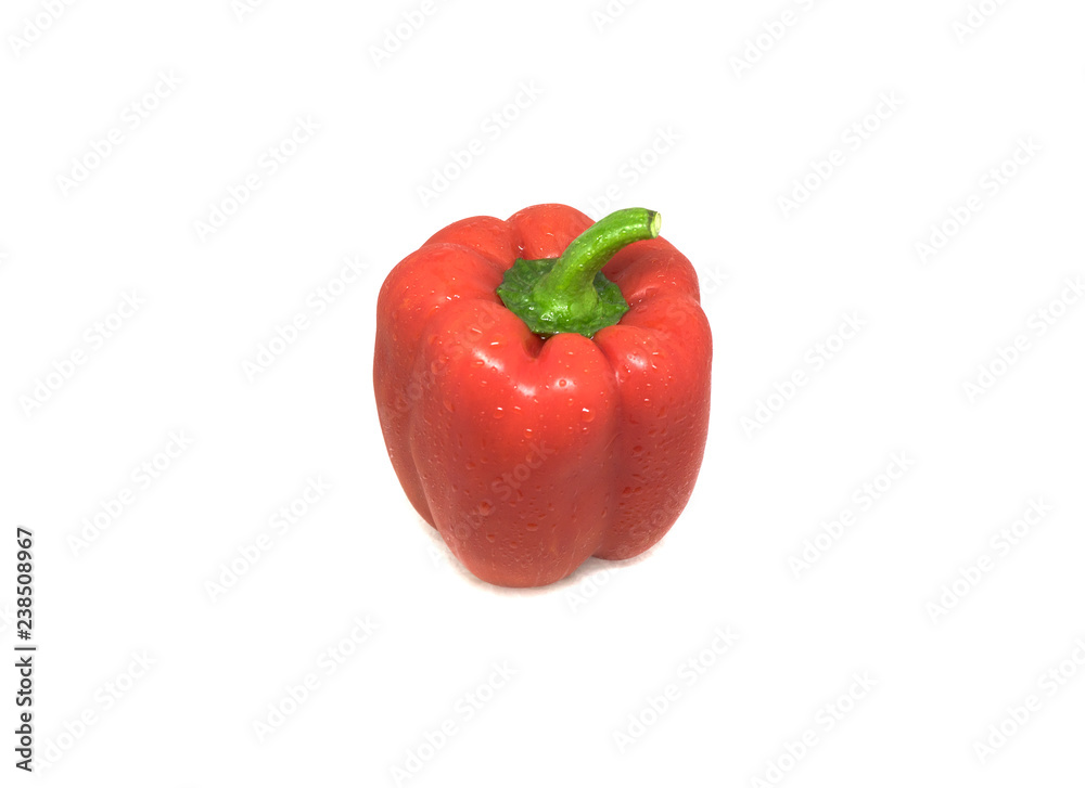 Bell pepper with water drop Bell pepper with water drop