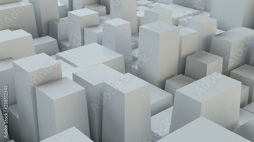 Abstract White Cubes Wall Background