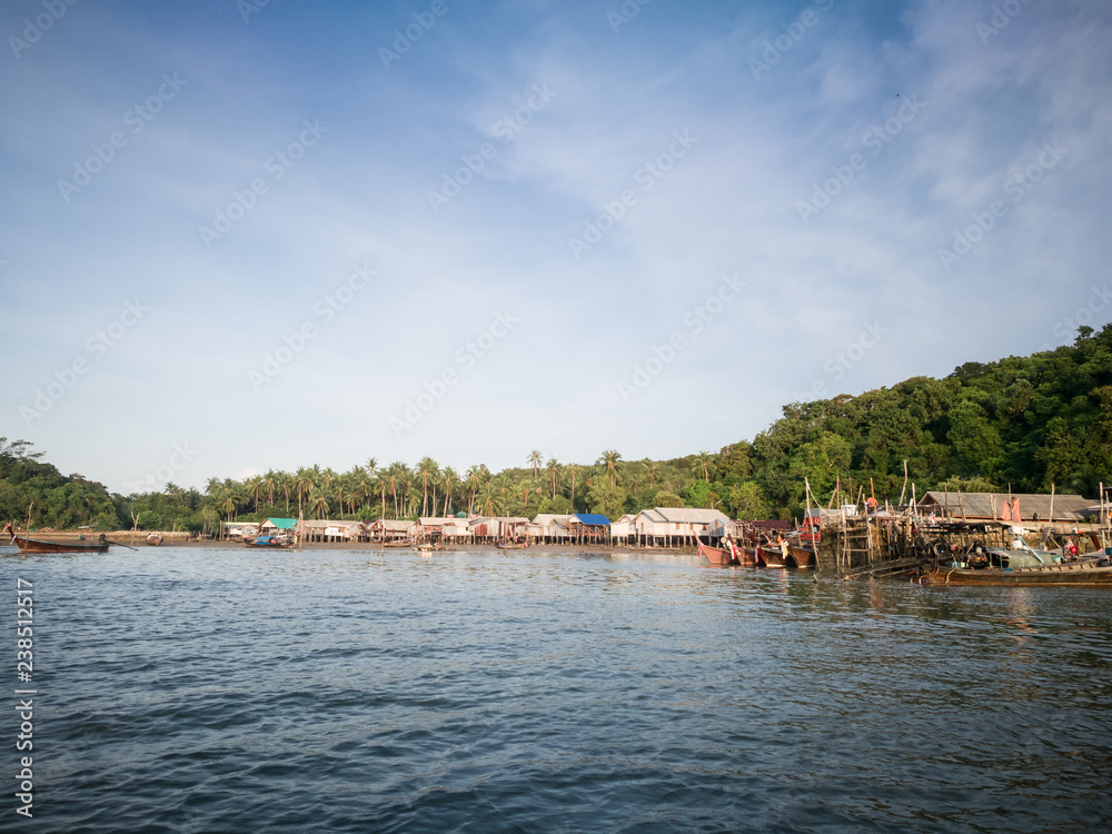 Fisherman native village at Ban Laem Laan , Koh Yao