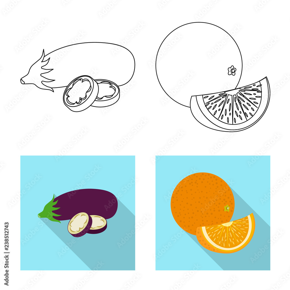 Vector illustration of vegetable and fruit logo. Collection of vegetable and vegetarian vector icon for stock. Vector illustration of vegetable and fruit logo. Collection of vegetable and vegetarian vector icon for stock.