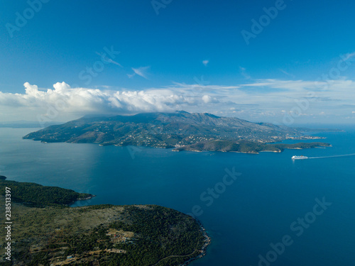 view of the island of Corfu Greece from the Albanian coast © A Daily Odyssey