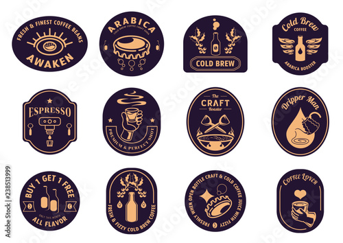 variety classic coffee badge design