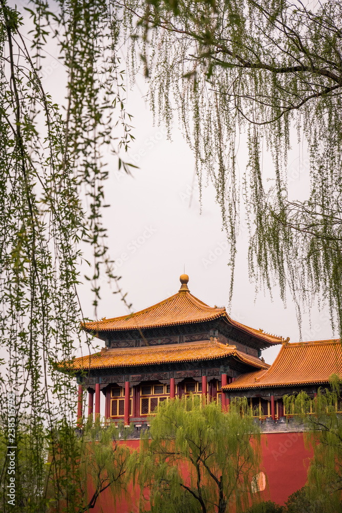 Chinese temple big roof of the forbidden City building Chinese temple big roof of the forbidden City building