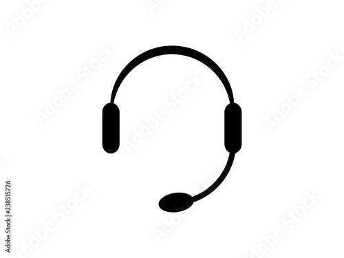 headset with microphone vector illustration