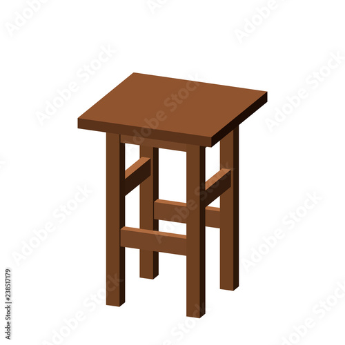 Stool. Isolated on white ba...