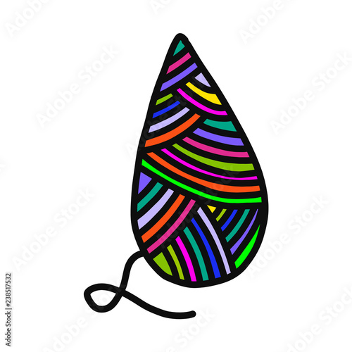 Knitted drop yarn wool hand drawn illustration for prints posters t shirts background knitting courses and master classes