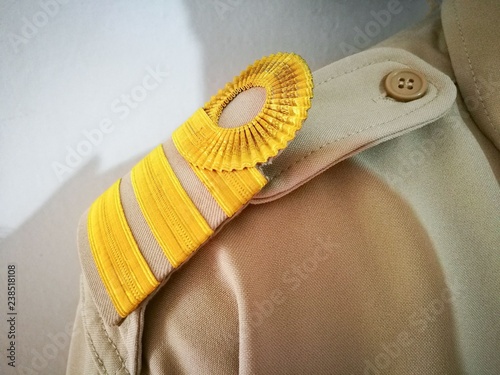 Thai official uniform focus on shoulder accessory