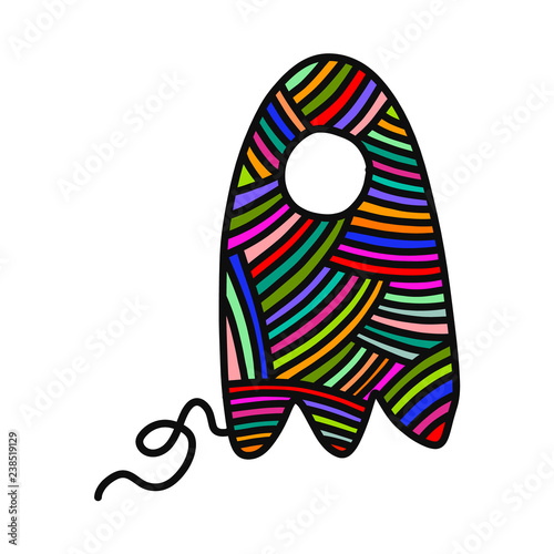 Knitted arrow comet rocket yarn wool hand drawn illustration for prints posters t shirts background knitting courses and master classes
