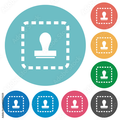 Place watermark flat round icons