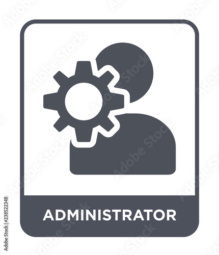 Valokuva administrator icon vector