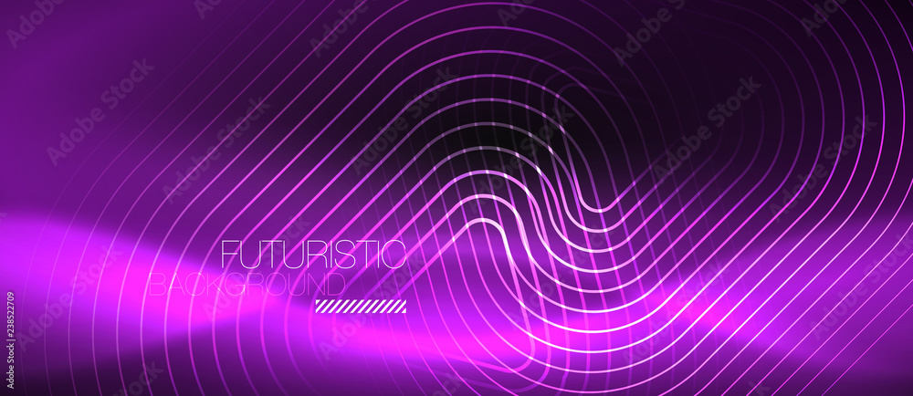 Dark black abstract background with neon colors and lines Dark black abstract background with neon colors and lines
